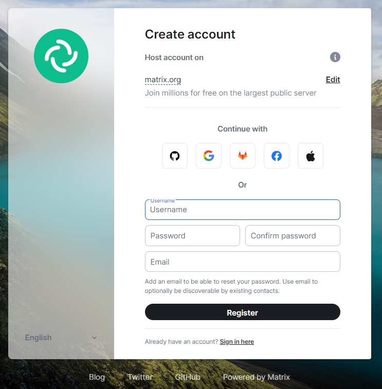 element registration